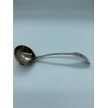 A 1770 silver ladle hallmarked Dublin 1770 Makers Mark SN