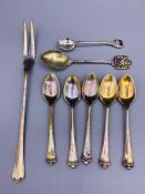 A selection of various 800 marked silver spoons etc (165g)