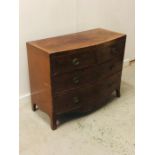 A Bow fronted two over two chest of drawers