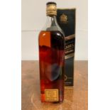 A Boxed 1litre Bottle of Johnnie Walker Black Label 12years Serial:060055-85