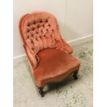 Salmon Pink Bedroom chair Af