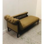 Button Back Chaise Longue on Castors