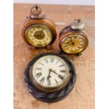 A Collection of three wooden clocks