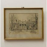 Pencil drawing of Monticello Virginia