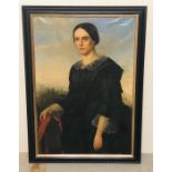 A 19th Century Oil on canvas portrait of Mrs Robertson 104cm x 84cm