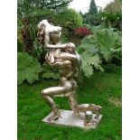 'Techno Lover' It is by Rudolfo Bucacio,measurements are Base 90x53 CM Robot arm goes 13Cm beyond