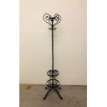A cast iron coat stand