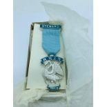 A 1973 Royal Masonic Stewards badge in original box