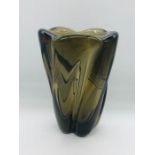 Whitefriars Twisted Twilight Vase pat no 9386 designed by William Wilson c.1954 H 20cms