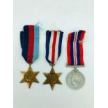 WWII Trio of medals, War Medal, 1939-1945 Star, The France and Germany Star. Mr W Elliott.