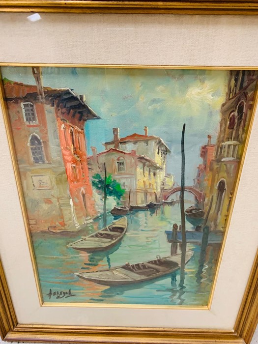 A pair Of Venetian scenes, oil on canvas signed Fereyol - Image 3 of 6
