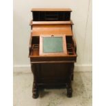 A Mahogany Piano Top Davenport in Victorian Style