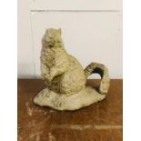 A Weathered Stone Garden Squirrel Approx. 25cm Tall