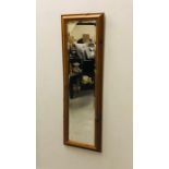 A Pine framed bevel edged mirror