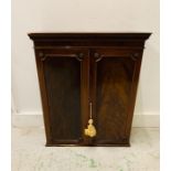 Mahogany Wall Hanging Hall Cupboard ( H69cm X L57cm X D22cm)