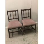 Pair of Hall Chairs with reeded detailing and spindle backs