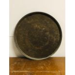 A Large Circular Brass/Copper Tray (59cm)