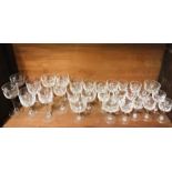 28 Cut wine, gin, champagne, sherry glasses