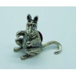 A Silver Kangaroo Pincushion