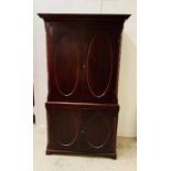 Gentleman's Mahogany Wardrobe with craved Side Panels