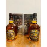 Two Boxed 1litre Bottles of Chivas Regal 12 years