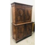 A Large carved Spanish dresser H 192cm x W 122cm x D 49cm