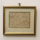 A Framed County of Berkshire Map. 39cm x 34cm.
