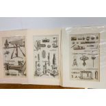 A Selection of three prints of microscope and scientific instruments