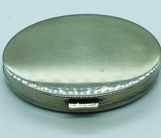 A Silver Travelling Ladies Mirror with Inscription Ascot to the Lid - Image 2 of 3