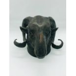 A Bronze Ram's Head ( 15cm Tall)