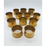 Twelve Bronze Napkin Rings