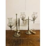 Two Gas Table Lamps