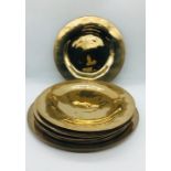 A Selection Of Ten Bronze Servers Plates and One Large Platter