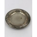 A small silver tray