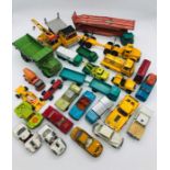 A Large selection of diecast trucks and cars (27 in total)