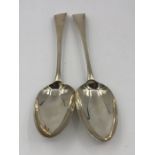 A pair of silver spoons, hallmarked