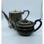 Two silver plated teapots