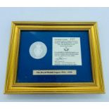 Royal British Legion 75th Anniversary of the British Legion silver medal, framed 237/750.