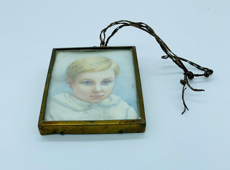 Hand painted miniature of a small child