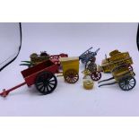 Seven assorted diecast Vintage carts