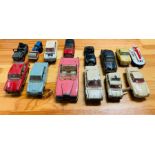 Selection of Fourteen diecast Dinky and Corgi cars