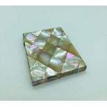 A Mother of Pearl card case