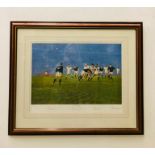 A Framed and mounted limited edition 78/500 "Old Rivals" Scotland versus England by Craig Campbell