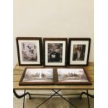 A Selection of eight dark brown wooden photo frames of similar size approx. 27cm X 33cm