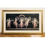 A Large framed print of classical dancing ladies