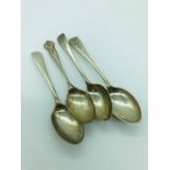 A selection of four silver spoons