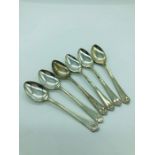 A set of six silver teaspoons Sheffield 1943/44