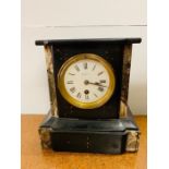 Slate and marble Bishop and Son Towbridge clock (no key)