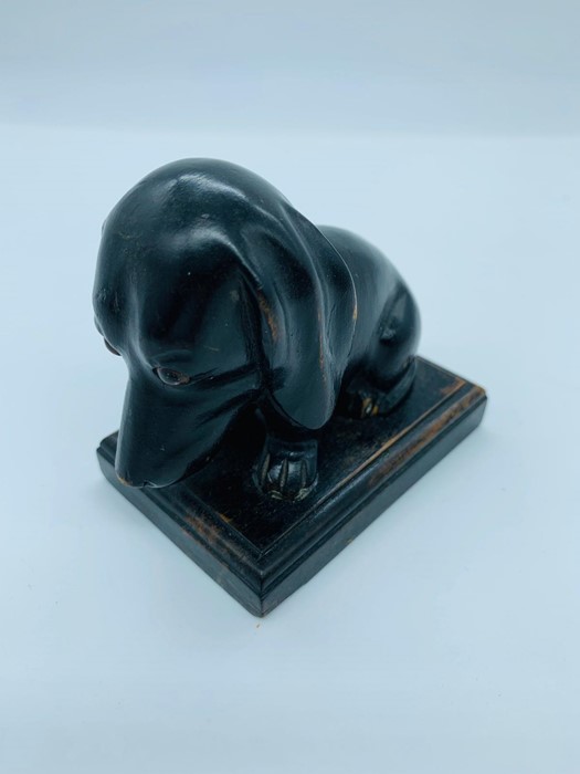 A Carved Dachshund