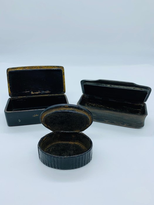 Three snuff boxes